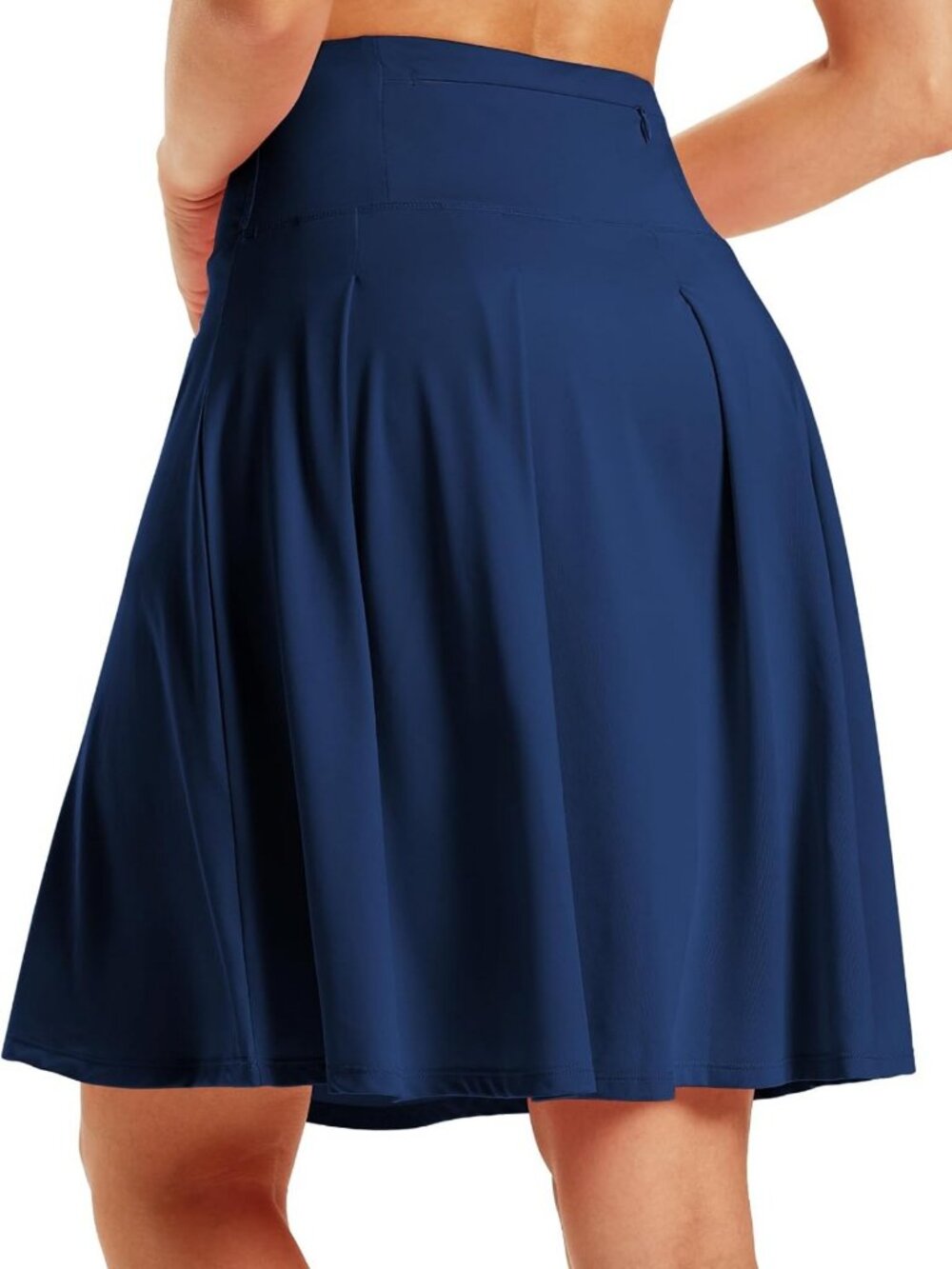 Knee Length Golf Skorts for Women - High Waisted, Tummy Control, Pockets